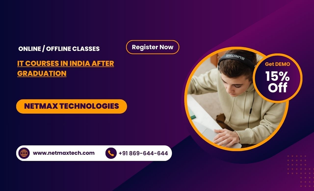 Best IT Courses in India- a banner explains the list of courses with online and offline mode